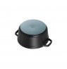Staub Round Cast Iron Casserole - 3.8 ltr, Black