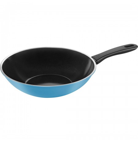 wok 28 cm blue