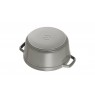 Staub round cast iron pot - Graphite, 2.2 ltr