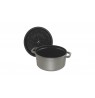 Staub round cast iron pot - Graphite, 2.2 ltr