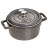 Staub round cast iron pot - Graphite, 2.2 ltr
