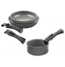 Set of 2 frying pans (24 + 28 cm) + saucepan 16 cm