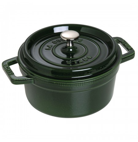 Staub Round Cast Iron Pot - Green, 2.2 ltr