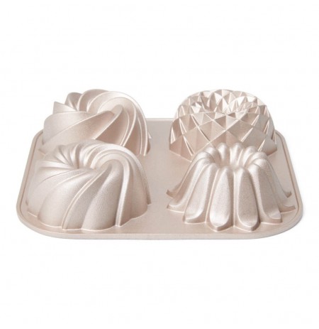 PATISSE PREMIUM Aluminium mould for 4 mini bundt cakes
