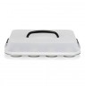 PATISSE SILVER-TOP 12-muffin tin with lid and handle