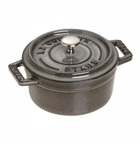 Staub Mini Round Cast Iron Pot - 250 ml, Graphite