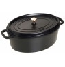 STAUB puodfas su reankena ovalus  4,2l juodas