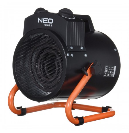 NEO TOOLS 90-067 electric space heater Stainless steel 2000 W IPX4 Black