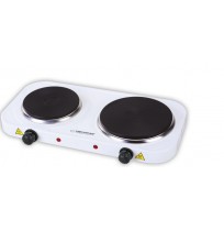 Cooker electric Esperanza YELLOWSTONE EKH007W (Electric cooktop, 2 fields, 1000W, 1500W, white color)