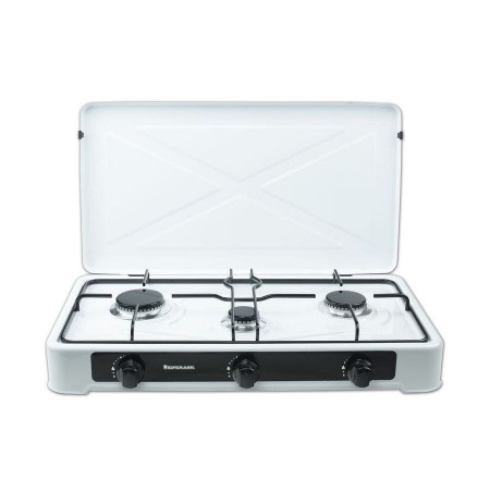 Ravanson K-03TB Black, White Countertop 60 cm Gas 3 zone(s)