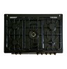 Ravanson KWGE-K90-6 TOP CHEF cooker Freestanding cooker Electric Gas Black