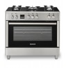 Ravanson KWGE-K90 Glass Inox gas-electric cooker