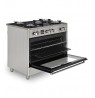 Ravanson KWGE-K90 Glass Inox gas-electric cooker