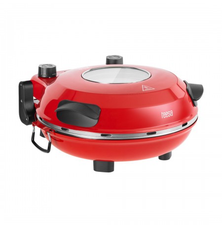 Pizza oven TEESA SUPREME, 1200 W, 32 cm, window, removable stone, dual heating control