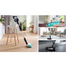 Cordless 2-in-1 hoover, vacuuming and mopping Unlimited 7 ProHygienic Aqua White