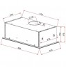 Cooker hood under-cabinet TEKA GFG2 GLASS BLACK (334 m3/h, 550mm, black color)