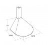 Cooker hood chimney AKPO WK-5 RONDO TURBO 60 INOX (159,7 m3/h, 600mm, inox color)