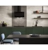 Vertical Eco Duo Glass Wall-mounted chimney hood Black