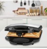 Clatronic ST 3778 sandwich maker 750 W Black,Stainless steel