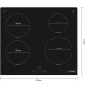 Bosch Serie 4 PUE611BB5E hob Black Built-in 60 cm Zone induction hob 4 zone(s)