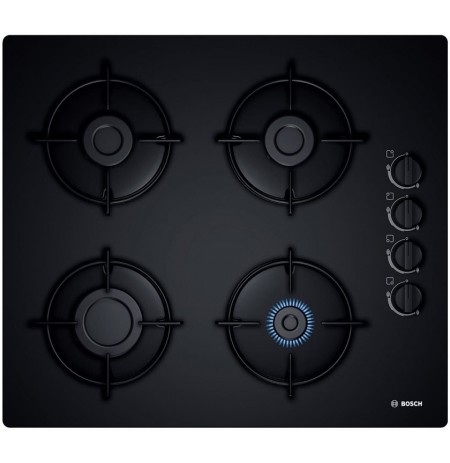 Gas cooktop BOSCH  POP6B6B10 (4 fields, black color)