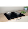 Indesit IB 65B60 NE Black Built-in 59 cm Zone induction hob 4 zone(s)