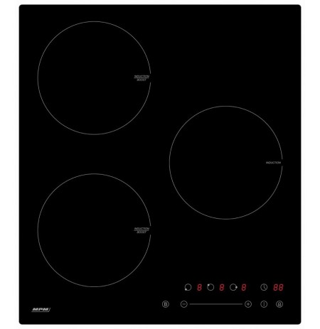 MPM 45-IM-07 Black Countertop 45 cm Zoneless induction hob 3 zone(s)