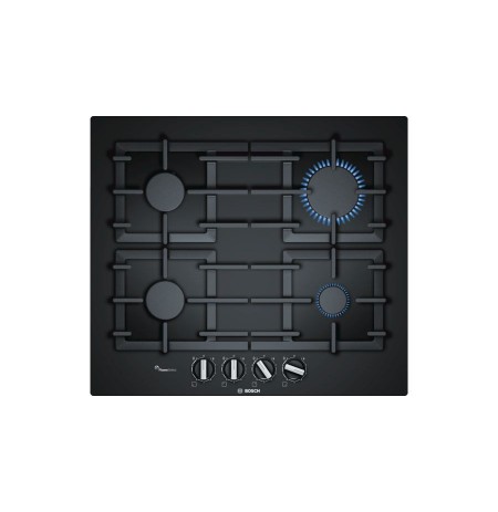 Gas cooktop BOSCH  PPP6A6B90 (4 fields, black color)