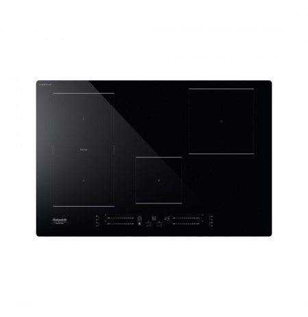 Hotpoint HS 1377C CPNE Black Built-in 77 cm Zone induction hob 4 zone(s)