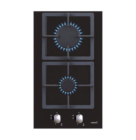 CATA Hob SCI 3002 BK Gas on glass Number of burners/cooking zones 2 Rotary knobs Black