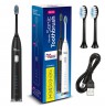 Promedix sonic toothbrush, black color, 5 modes, timer, level indicator battery, 2 ends, USB cable, P
