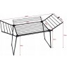 PROMIS MILANO laundry dryer, foldable, additional 4 wings, black