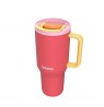 Thermal mug with telescopic straw Kambukka Rio Tumbler 950ml Pink Papaya