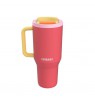 Thermal mug with telescopic straw Kambukka Rio Tumbler 950ml Pink Papaya