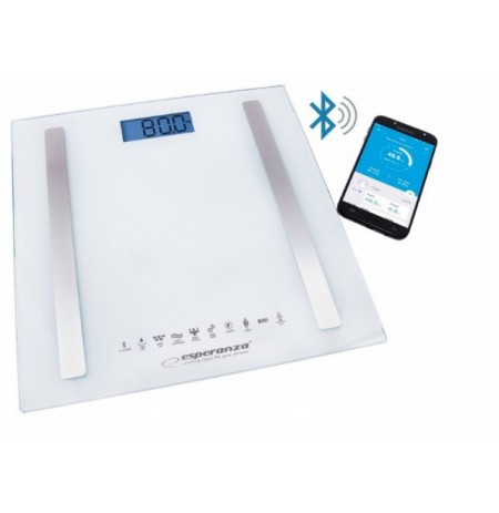 Weighing scale with bluetooth function Esperanza B.FIT EBS016W (white color)