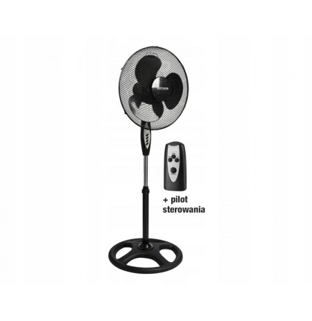 FLOOR FAN BLACK+REMOTE CONTROL 40cm