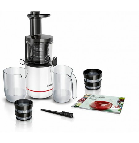 Juicer low speed For fruit and vegetables BOSCH MESM500W (150W, black and white color)