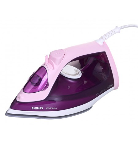 Philips 3000 series DST3020/30 iron Steam iron Ceramic soleplate 2200 W Pink, Purple