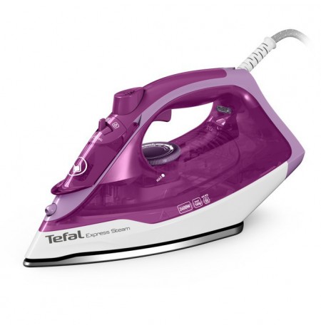 Tefal FV2836 Dry & Steam iron Ceramic soleplate 2400 W Purple, White