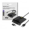 Qoltec 50632 Intelligent Smart ID chip card reader SCR-0632 | USB type C