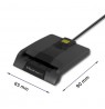 Qoltec 50632 Intelligent Smart ID chip card reader SCR-0632 | USB type C