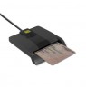 Qoltec 50632 Intelligent Smart ID chip card reader SCR-0632 | USB type C