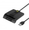 Qoltec 50632 Intelligent Smart ID chip card reader SCR-0632 | USB type C