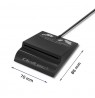 Qoltec 50363 USB cable 1.8 m USB 3.2 Gen 1 (3.1 Gen 1) USB C USB A Black