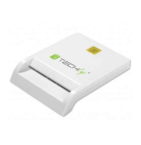Techly Compact /Writer USB2.0 White I-CARD CAM-USB2TY smart card reader Indoor