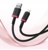 Baseus Dura Type A to IP 2.4A fast charging cable Black, Red