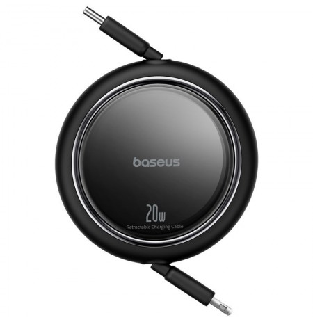 Baseus Free2Pull Expandable USB C to iP Ligtning fast charging cable 1 m 20 W Black