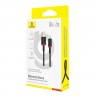 Baseus Dura USB Type A to Type C 60 W fast charging cable 2 m Black, Red