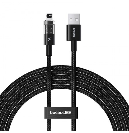 Baseus Gem USB to IP 2.4A fast charging cable 2 m Black