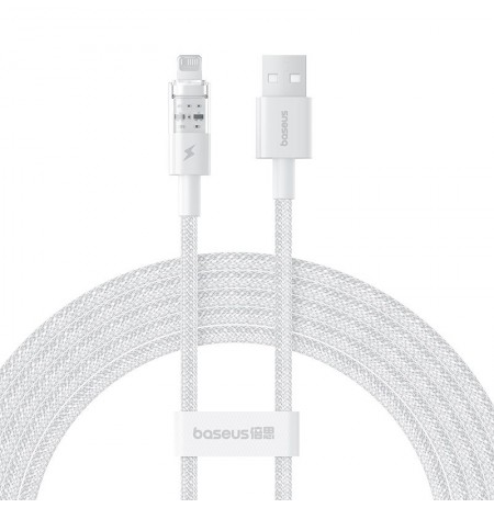 Baseus Gem USB to IP 2.4A fast charging cable 2 m White